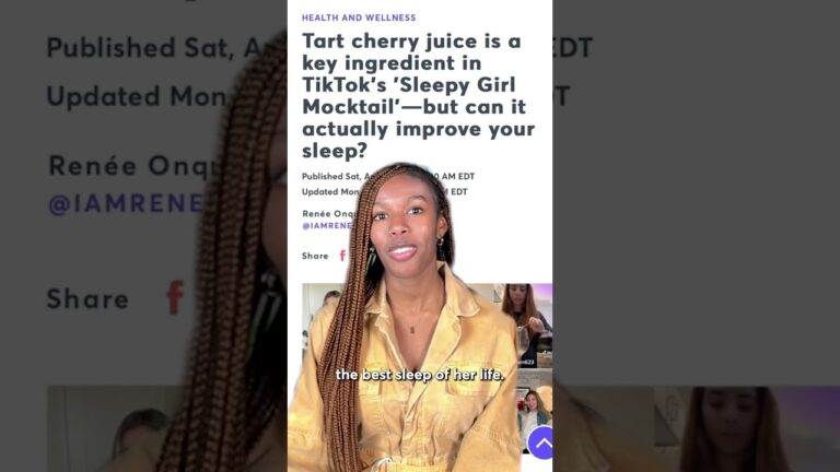 Can the “Sleepy Girl Mocktail” actually improve your sleep? #Shorts